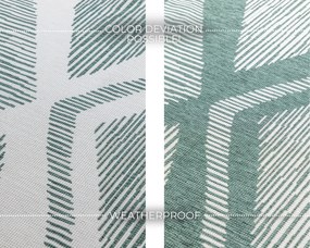 ELLE Decoration, Kusový koberec Gemini 106015 Green z kolekcie Elle – na von aj na doma, 200x290, zelená, chodba / predsieň