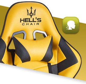 Hells Herné kreslo Hell's Chair HC-1007 Yellow Cyber