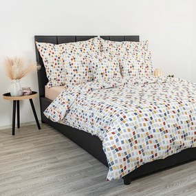 Kvalitex Krepové povlečení Mozaika , 140 x 220 cm,70 x 90 cm, 140 x 220 cm, 70 x 90 cm