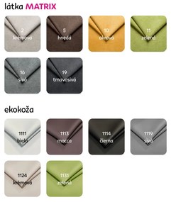 Tempo Kondela Sedacia súprava, ekokoža hnedá/látka hnedá, SANTIAGO U VEĽKÝ