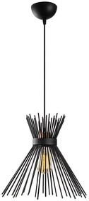 Luster na lanku KIRPI 1xE27/40W/230V čierna