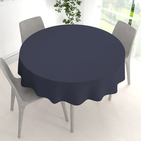 Biante Dekoračný okrúhly obrus Rongo RG-066 Tmavo sivý Ø 140 cm