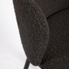 Barová stolička arun 75 cm bouclé čierna MUZZA
