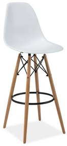 Barová stolička Signal ENZO H-1 biela/buk