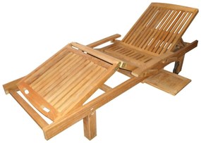 TEXIM BEAUTY TEAK - záhradné teakové polohovacie lehátko, teak