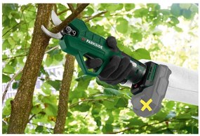 Parkside®  Aku nožnice na konáre Paas 20-Li B1 + Akumulátor 20 V/2 Ah PAP 20 B1 + Nabíjačka 20 V/2,4 A PLG 20 C1  (800011959)