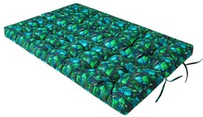 Vankúš na záhradnú hojdačku POLA 140 cm oxford, modré lístie