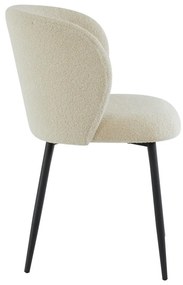 Béžové čalúnené jedálenské kreslo Elyna – Light &amp; Living