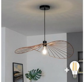 Brilagi - LED luster na lankách CERIA WIRE 1xE27/40W/230V 60x80 cm bronzový