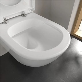 VILLEROY &amp; BOCH Subway 2.0 Comfort závesné WC s hlbokým splachovaním bez vnútorného okraja, 410 x 580 mm, biela alpská, s povrchom CeramicPlus, 4609R0R1