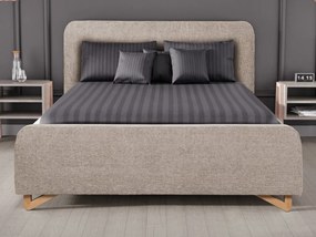 Posteľ Flamingo 180x200 cm, béžová cappuccino štruktúrovaná tkanina