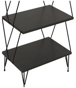 Knižnica BALABAN 165x48 cm antracit/čierna