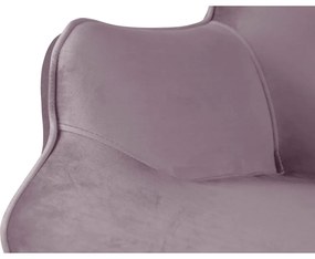 Zamatové kreslo v levanduľovej farbe Niko – Ropez