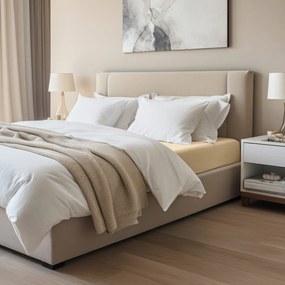 JERSEY PRESTIERADLO 180X200 CM, VÝŠKA 30 CM PIESKOVÉ