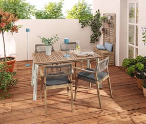 Vankúše do exteriéru s tkanou štruktúrou, 2 ks