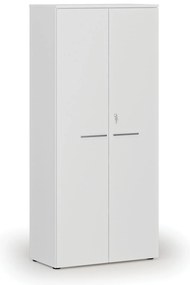 Kancelárska skriňa s dverami PRIMO WHITE, 800 x 420 x 1781 mm, biela