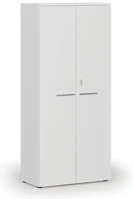 Kancelárska skriňa s dverami PRIMO WHITE, 800 x 420 x 1781 mm, biela