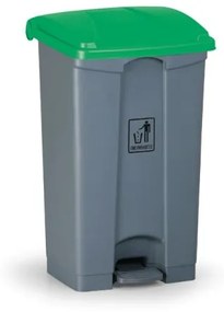 Nášľapný viacúčelový kôš na odpadky 87 litrov, 480 x 360 x 820 mm, zelená