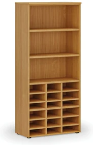 Triediaci regál PRIMO WOOD, 800 x 420 x 1781 mm, 18 priehradok, buk