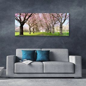 Obraz plexi Chodník stromy príroda 125x50 cm