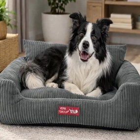 Pelech pre psa / mačku L - Menčester gaučík - tmavá sivá