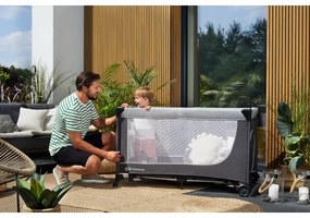 KINDERKRAFT SELECT - Cestovná postieľka LEODY šedá