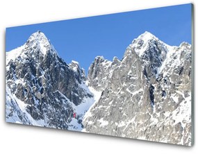 Skleneny obraz Hora sneh príroda 100x50 cm