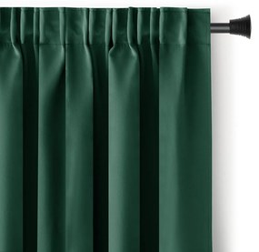 Záves AmeliaHome Blackout s multifunkčnou páskou 140x245 cm tmavozelený