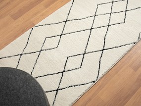 My Flair, Behúň Moroccan Desert CA40075 weiß/schwarz, 80x250, čiernobiela, obývacia izba
