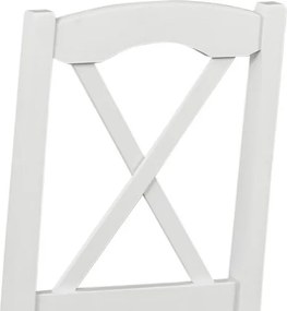 Jedálenská stolička Níla, biela/tmavo šedá látka