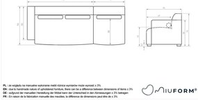 Béžová leňoška (ľavý roh) Flex Felix – Miuform