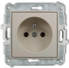 Zásuvka jednoduchá s uzemnením Mini Taupe
