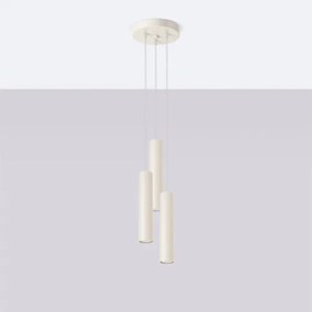 Sollux SL.1482 - Luster na lanku LAGOS 3xGU10/10W/230V krémová