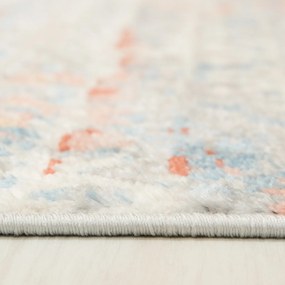 TA Koberec G494C WHITE/SALMON PORTLAND HIK Biely Obdĺžnikový Rozmer: 80x150 cm