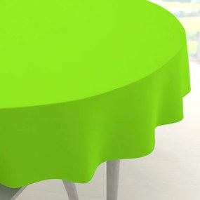 Biante Dekoračný okrúhly obrus Rongo RG-041 Žiarivý zelený Ø 100 cm