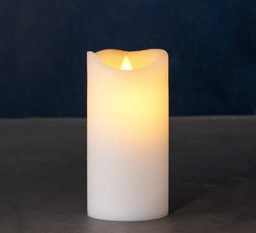 SIRIUS Vosková LED sviečka Sara exclusive, 15 cm, biela