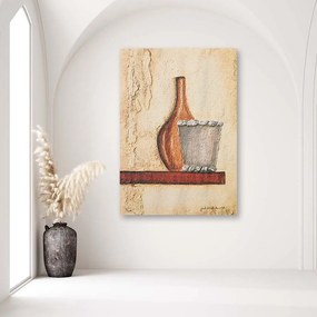 Gario Obraz na plátne Hlinený džbán na drevenej polici Rozmery: 40 x 60 cm