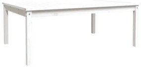 vidaXL Záhradný stolík biely 121x82,5x45 cm borovicový masív-