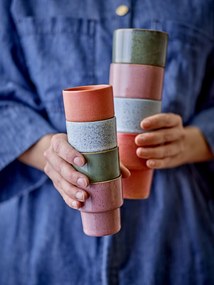 Bloomingville Hrnček Espresso Ewan Multi 75 ml – sada 4 ks