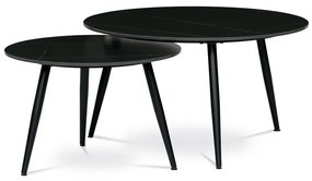 Autronic BONTEC Konferenčný stolík 80x80cm, spekaná keramika, mramor, AHG-403 BK Farba: Čierna