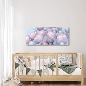 Abstraktný obraz - Pastelové guľa (120x50 cm)