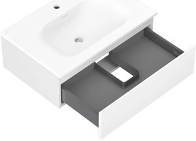 Mexen Orio, kúpeľňová skrinka 70 cm s umývadlom Vela, 1 zásuvka, biela matná, 91A10-07023-1-BF01-W23M01