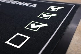 Mercury Flooring, Rohožka Checklist 40x60 cm – na von aj na doma, 40x60, čierna