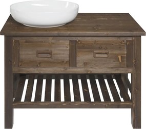 Sapho Sapho, BRAND umývadlová skrinka 100x73x50cm, morený smrek, BA101S