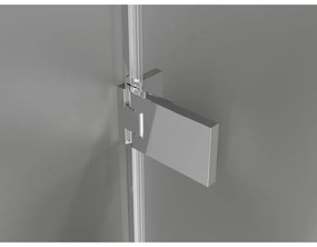 Mexen, Mexen Lunar-F pravé skladacie sprchové dvere 100 cm, priehľadné, chróm - 836-100-000-01-00-P
