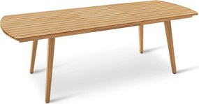 Rozťahovací záhradný stôl so zaoblenými prednými stranami, cca 180 ‒ 240 cm