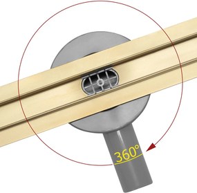 Rea Neo Slim Mirror Pro, odtokový sprchový žľab 50cm, zlatá matná, REA-G5692