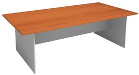 Rokovací kancelársky stôl PRIMO GRAY, 240x120 cm, sivá/čerešňa