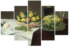 Obraz - Edouard Manet, Still Life with Melon and Peaches, reprodukcia (150x105 cm)
