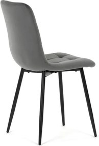 Jedálenská stolička zamatová, sivá CT-281 GREY4